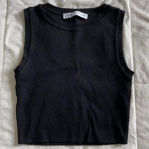 Zara Black Crop Top